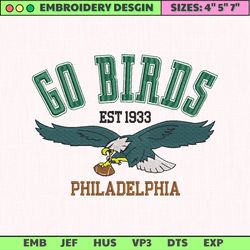 nfl philadelphia eagles embroidery design, nfl football logo embroidery design, famous football team embroidery design, football embroidery design, pes, dst, jef, files