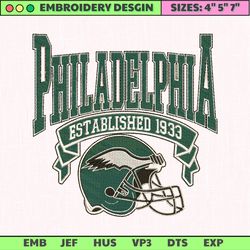 nfl philadelphia eagles embroidery design, nfl football logo embroidery design, famous football team embroidery design, football embroidery design, pes, dst, jef, files