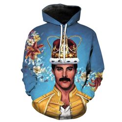 freddie mercury 3d full over print hoodie, sweater, tshirt rh-175