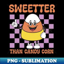 sweeter than candy corn funny retro halloween candy corn gift - artistic sublimation digital file - instantly transform your sublimation projects