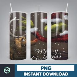 Christmas Tumbler, 20oz Skinny Tumbler Sublimation Designs, Christmas Rules Tumbler Wrap for Straight Tumbler PNG