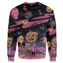 gearhuman 3d rick and morty halloween custom sweatshirt apparel