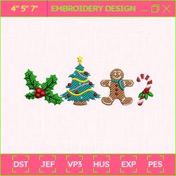 merry christmas 2023 embroidery machine design, funny xmas characters embroidery machine design, cute hand drawn xmas embroidery file