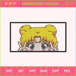 cute girl anime embroidery designs, inspired anime embroidery, sailor moon embroidery, anime embroidery designs, instant download