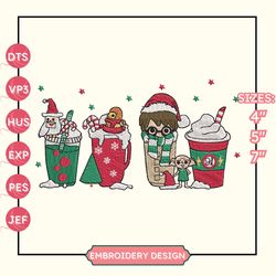 christmas embroidery designs, harry coffee embroidery designs, merry christmas embroidery, hand drawn embroidery designs