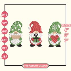 christmas tree embroidery machine design, cute christmas gnome embroidery design, merry christmas embroidery design