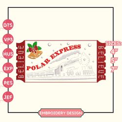 merry xmas 2023 embroidery machine design, christmas train embroidery machine design, the polar express embroidery file