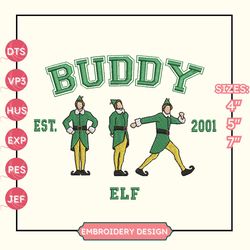 buddy elf est 2001 embroidery machine design, merry xmas 2023 embroidery design, christmas story embroidery design