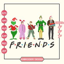 christmas embroidery designs,  friend embroidery designs, christmas movies character embroidery, merry xmas embroidery files