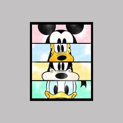 mickey mouse gffiy disney donald duck art print digital files nursery room watercolor