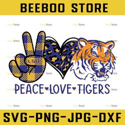 peace love tiger logo png, sport png, football png, ncaa png, ncaa teams png, tiger football png