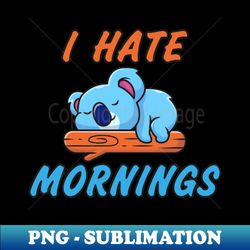 i hate morning - instant png sublimation download - bold & eye-catching