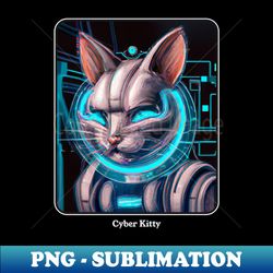 neon cyber kitty cat - neon cyber cats - trendy sublimation digital download - perfect for creative projects