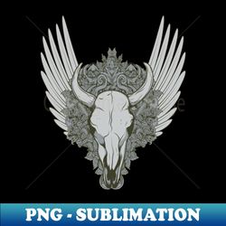 bull skull illustration - decorative sublimation png file - bring your designs to life