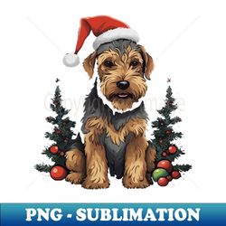 airedale terrier christmas - digital sublimation download file - defying the norms