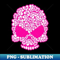 floral sugar skull - decorative sublimation png file - instantly transform your sublimation projects