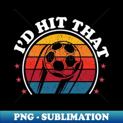 id hit that retro football - modern sublimation png file - create with confidence