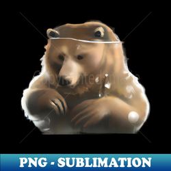 cute grizzly bear drawing - premium png sublimation file - bold & eye-catching