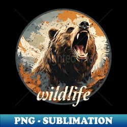 wildlife - retro png sublimation digital download - vibrant and eye-catching typography