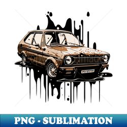 classic hatchback 1980s mk1 car - sublimation-ready png file - transform your sublimation creations