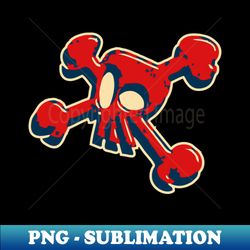 funny cute bloody modern skull and bones - retro png sublimation digital download - instantly transform your sublimation projects