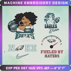 7+ eagles football logo embroidery bundle, famous football team embroidery bundle, football embroidery bundle, nfl embroidery