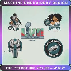 5+ eagles football logo embroidery bundle, famous football team embroidery bundle, football embroidery bundle, nfl embroidery