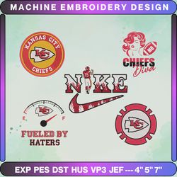 5+ chiefs football logo embroidery bundle, famous football team embroidery bundle, football embroidery bundle, nfl embroidery