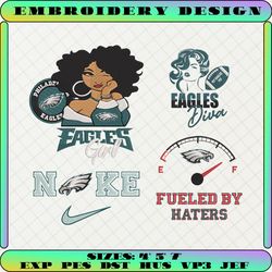 7+ eagles football logo embroidery bundle, famous football team embroidery bundle, football embroidery bundle, nfl embroidery