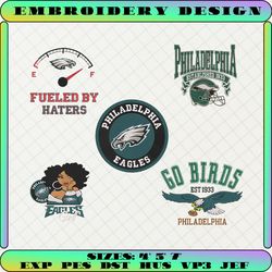 15+ eagles football logo embroidery bundle, famous football team embroidery bundle, football embroidery bundle, nfl embroidery