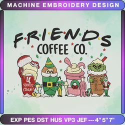 christmas embroidery designs,  friend coffee embroidery designs, christmas movies character embroidery, merry xmas embroidery files