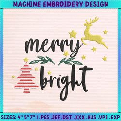 christmas embroidery designs, merry and bright designs, merry christmas embroidery designs, christmas designs