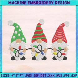 christmas embroidery designs, christmas gnome embroidery files, merry xmas embroidery designs, christmas designs
