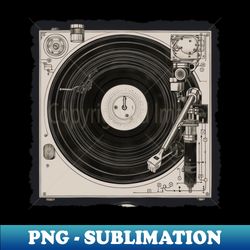 turntable - trendy sublimation digital download - vibrant and eye-catching typography