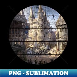 vintage castle - png sublimation digital download - perfect for creative projects