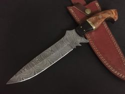 custom handmade damascus steel hunting knife rose wood handle gift for him groomsmen gift wedding anniversary gift