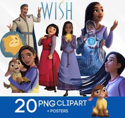 disney wish png clipart bundle