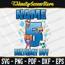 personalized super cats birthday matching svg, powerful kitty family matching svg, cute kitties cat svg, birthday party