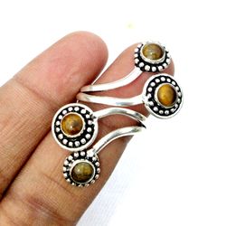 tiger eye's ethnic handmade adjustable ring jewelry india