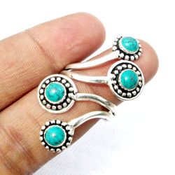 turquoise ethnic handmade adjustable ring jewelry india