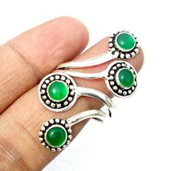 green onyx ethnic handmade adjustable ring jewelry india