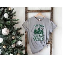 i  like them real thick and sprucey shirt, funny christmas tree shirt, funny christmas tee shirt,retro women's christmas