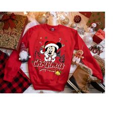 disney christmas family matching sweatshirt,mickey minnie mouse sweater,disneyworld merry christmas hoodie,mickey & frie