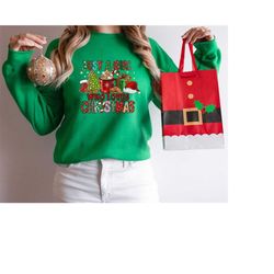 just a girl who loves christmas, women's christmas sweatshirt, christmas sweatshirt, christmas gift, christmas tree, hol
