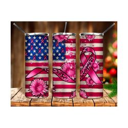 cancer american flag 20oz skinny tumbler png, breast cancer png, western tumbler png, cancer ribbon png, sublimate designs download