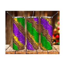 mardi gras leopard 20oz tumbler png sublimation design download, mardi gras tumbler png, western tumbler png, sublimate designs download