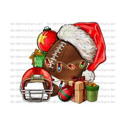 christmas american football png sublimation design download, christmas png, american football png, sublimate designs download