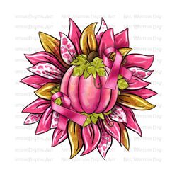 breast cancer sunflower png sublimation design download, fight cancer png, cancer awareness png, cancer sunflower png, sublimate download