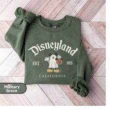 disneyland halloween sweatshirt, retro mickey ghost halloween shirt, magical land halloween sweatshirt, trendy sweatshir