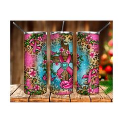 breast cancer cross 20oz skinny tumbler png, breast cancer png, western tumbler png, wooden cross png, sublimate designs download